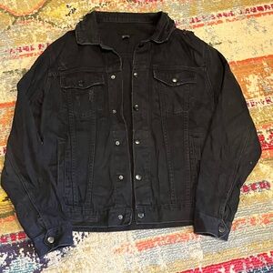 Distressed Denim Trucker Jacket